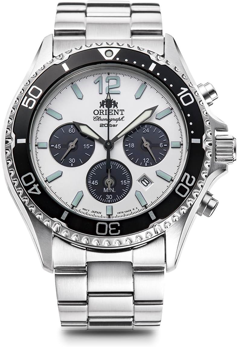 Reloj ORIENT Mako Solar Panda RN-TX0203S con diseño elegante y funcionalidad avanzada.