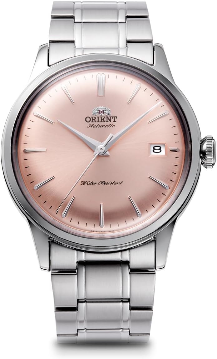 Reloj ORIENT Bambino RN-AC0M11Y con diseño elegante y correa metálica.
