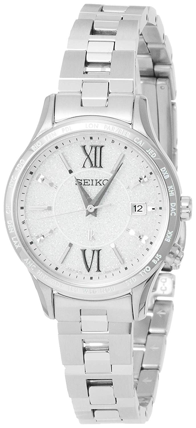 Reloj SEIKO LUKIA SSVV035 con esfera blanca y correa de acero inoxidable