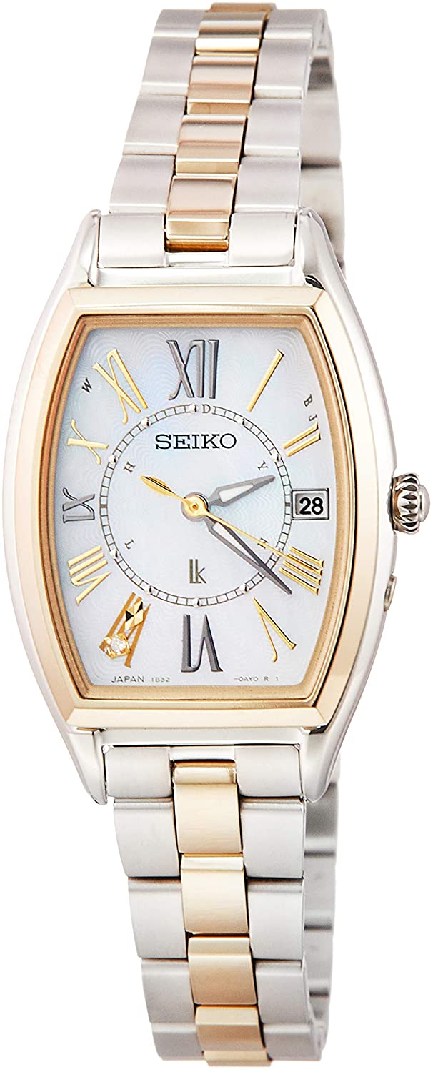 Reloj SEIKO LUKIA Solar Radio Wave SSQW052 con esfera de nácar y diamantes