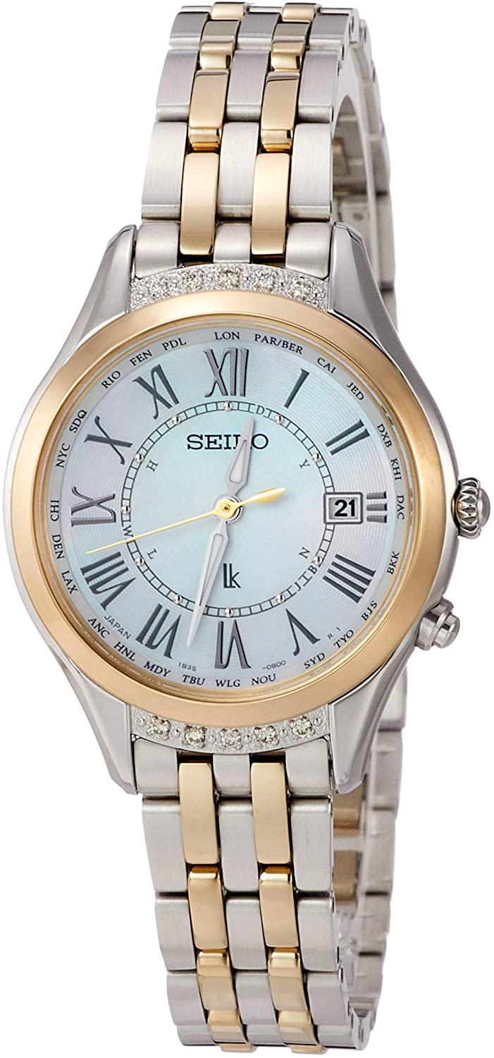 Reloj SEIKO LUKIA SSVV056 con diamantes y cristal de zafiro.