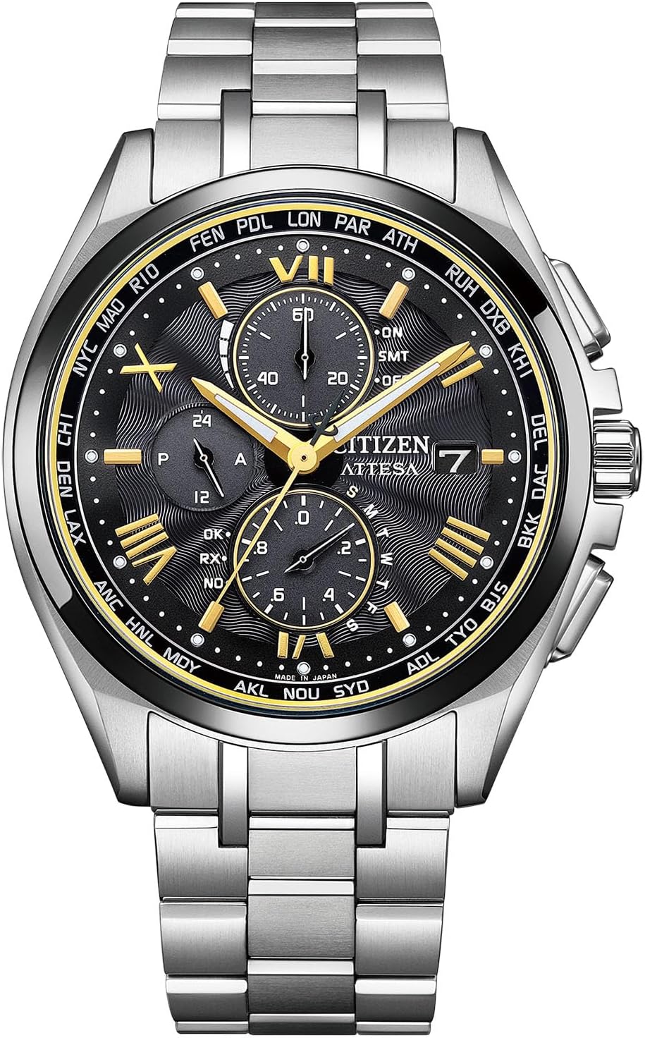 Reloj CITIZEN Attesa AT8244-57E con diseño elegante en plata y oro