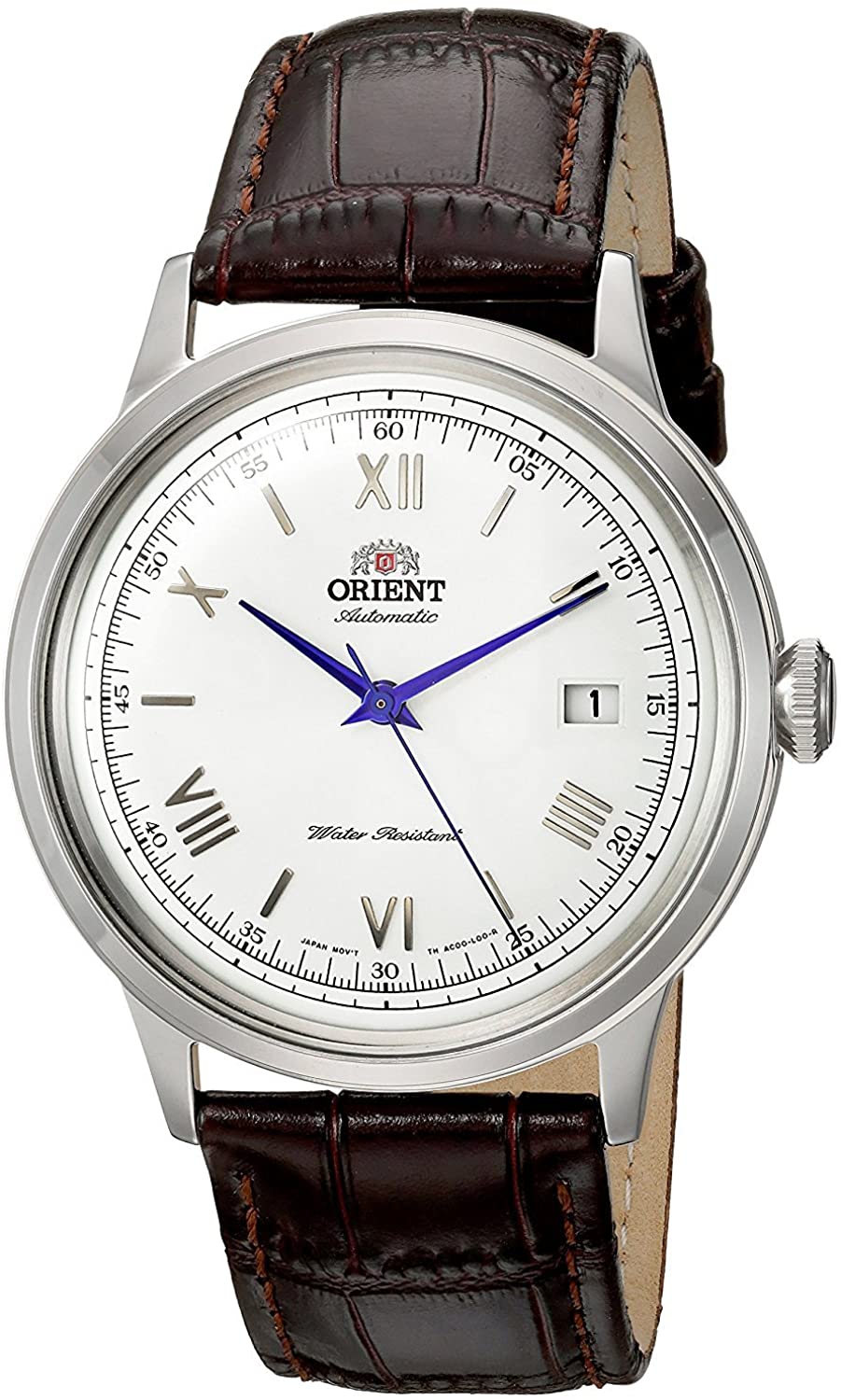 Reloj ORIENT BAMBINO CLASSIC AUTOMATIC FAC00009W0 con correa de cuero y esfera elegante.