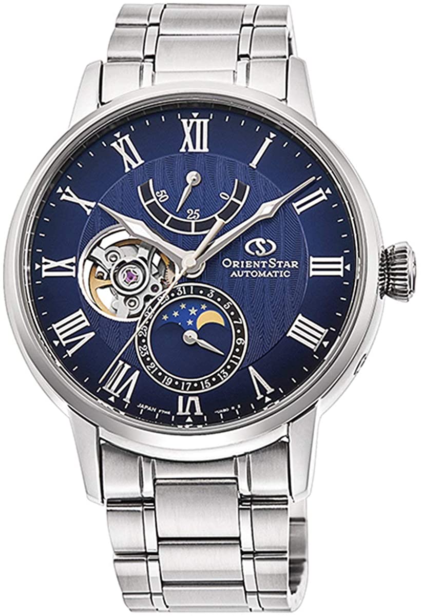 Reloj mecánico ORIENT STAR RK-AY0103L con fase lunar y diseño elegante
