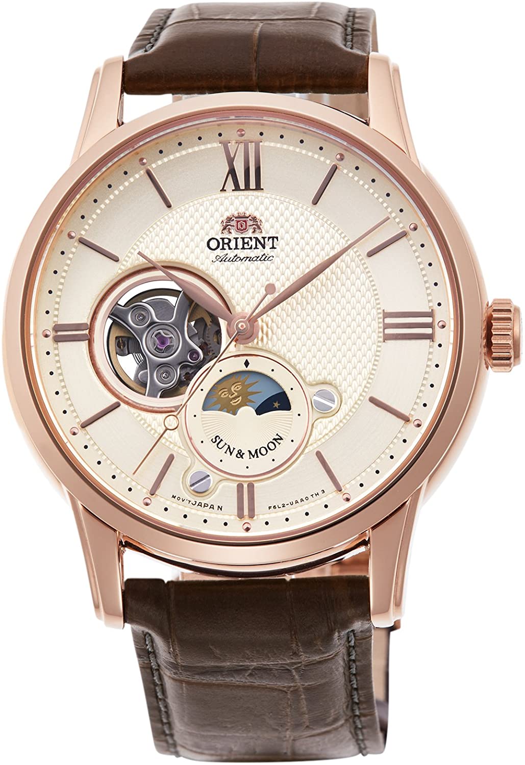 Reloj ORIENT Classic Semi Skeleton SUN&MOON RN-AS0002S para hombre