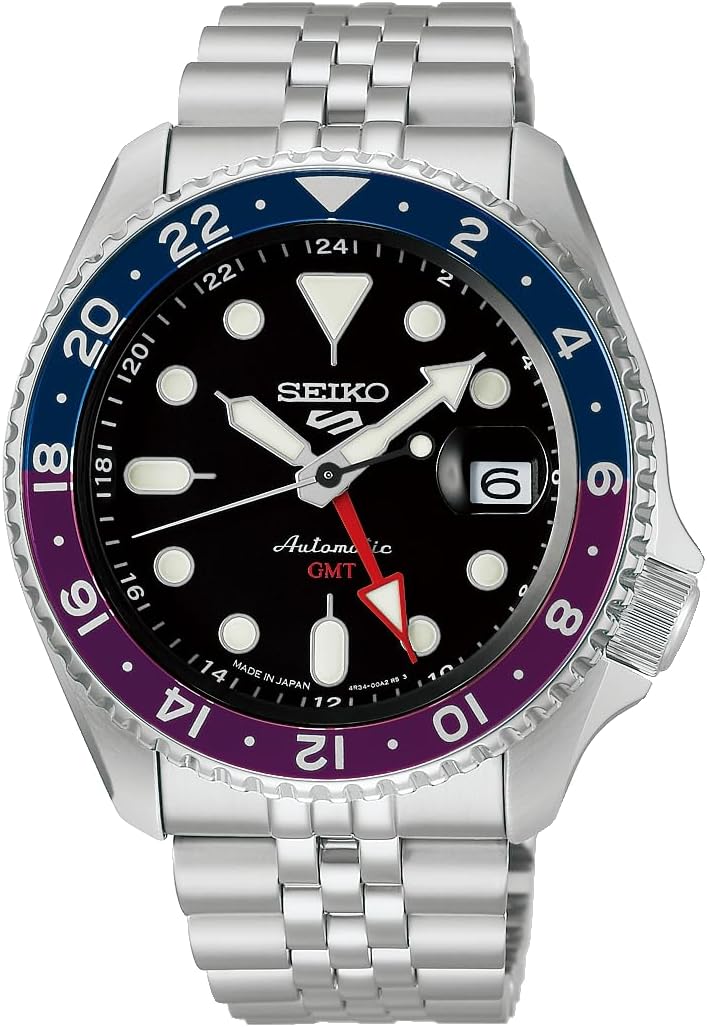 Reloj SEIKO 5 Sports SKX GMT SBSC021 para hombres con diseño japonés