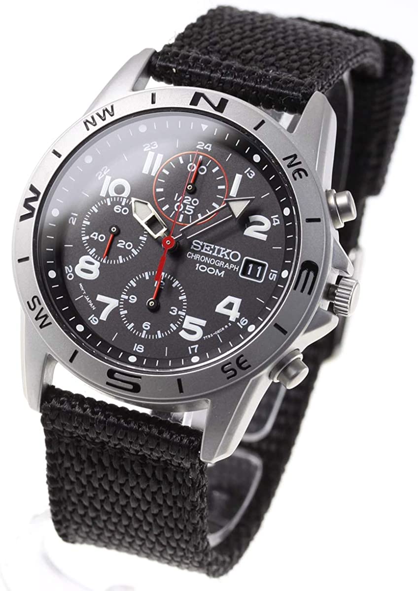 Reloj SEIKO Black SND399P con cronógrafo y diseño elegante