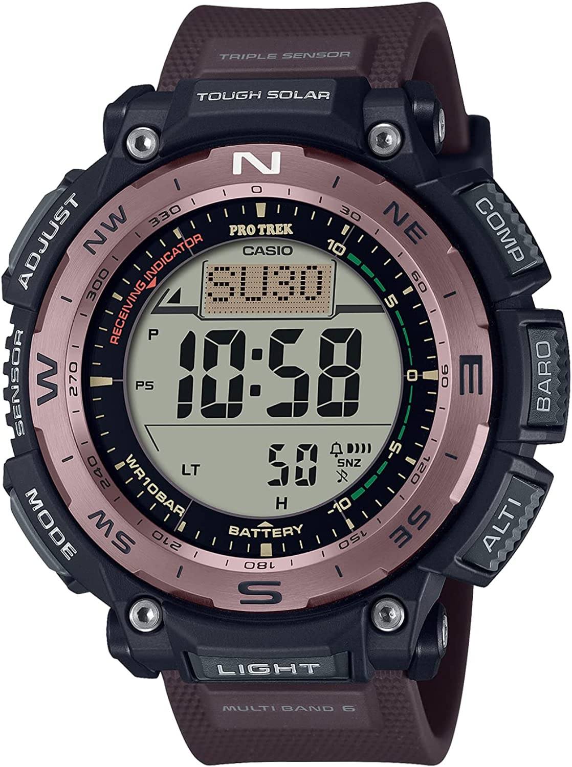 Reloj CASIO Pro Trek PRW-3400Y-5JF con diseño robusto y funciones avanzadas