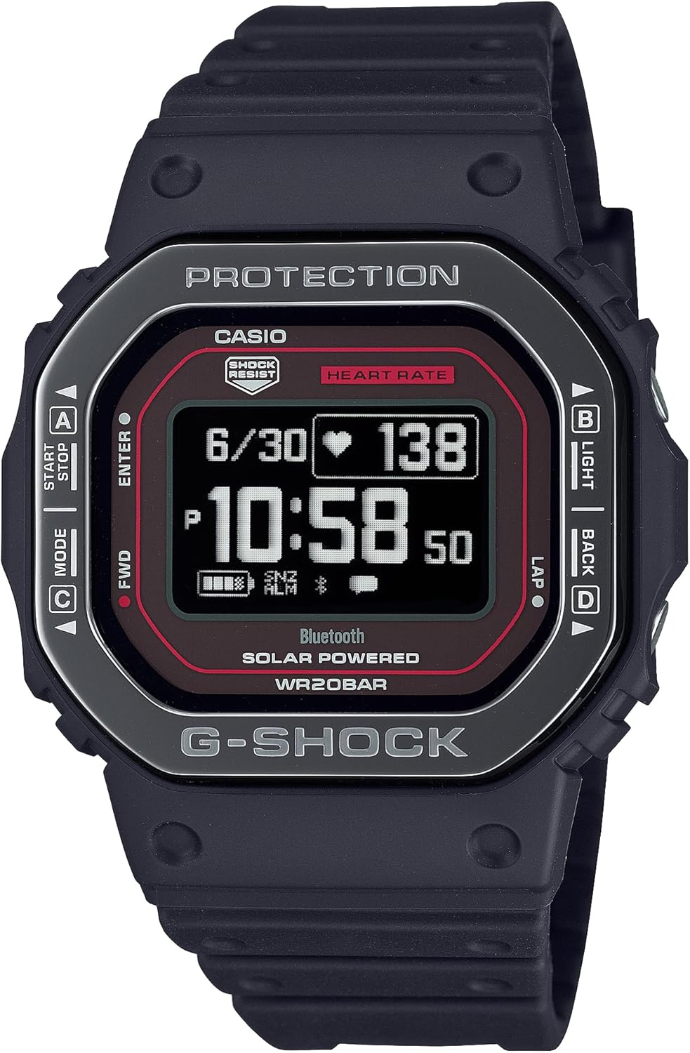 Reloj CASIO G-SHOCK DW-H5600MB-1A4JR con monitor de frecuencia cardíaca y Bluetooth