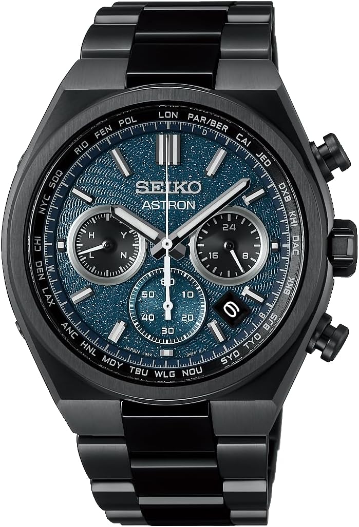Reloj SEIKO ASTRON SBXY105 con esfera turquesa y diseño elegante