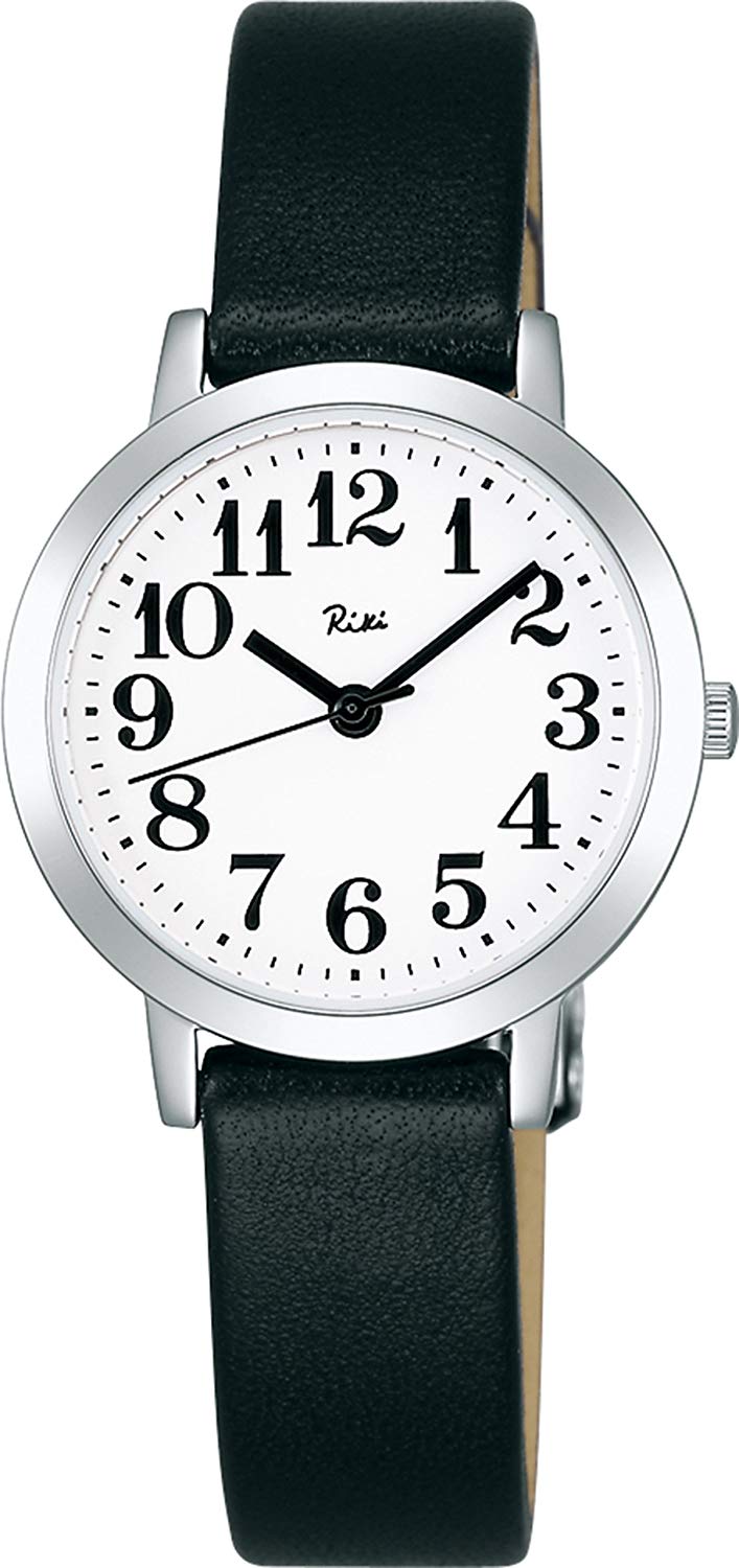 Reloj SEIKO Riki Riki AKQK408 con correa de cuero negro y esfera elegante
