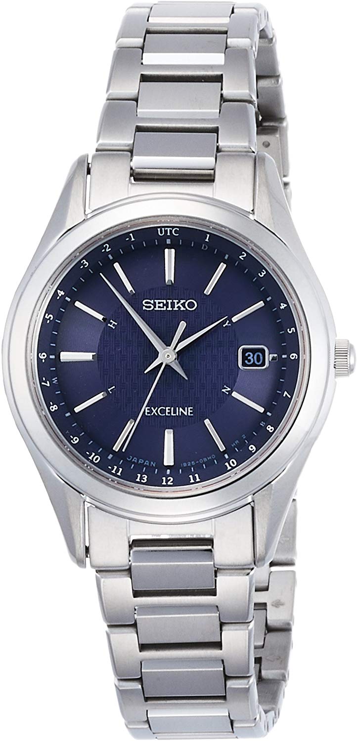 Reloj SEIKO EXCELINE Solar Radio Wave SWCW117 en acero inoxidable