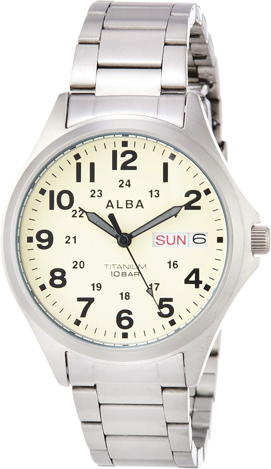 Reloj SEIKO Alba AQPJ401 de titanio deportivo y resistente al agua