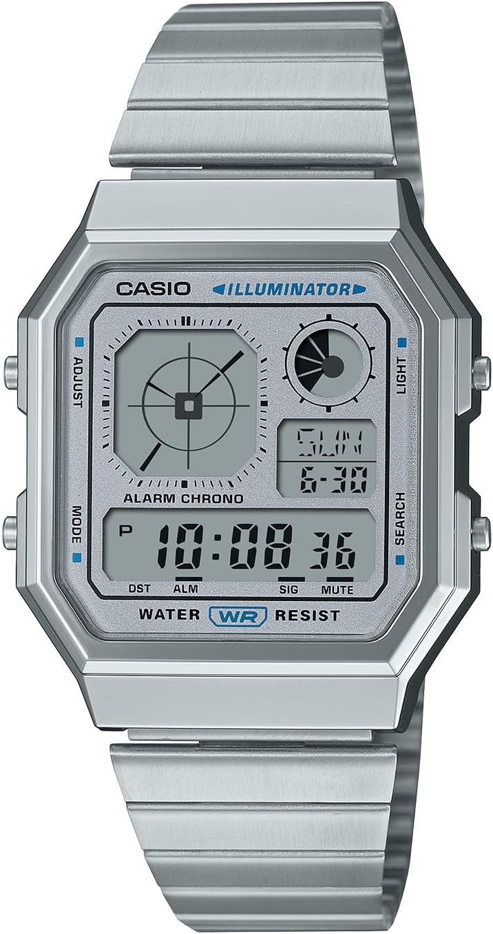 Reloj digital CASIO A130WE-7AJF con diseño retro y funcionalidad moderna