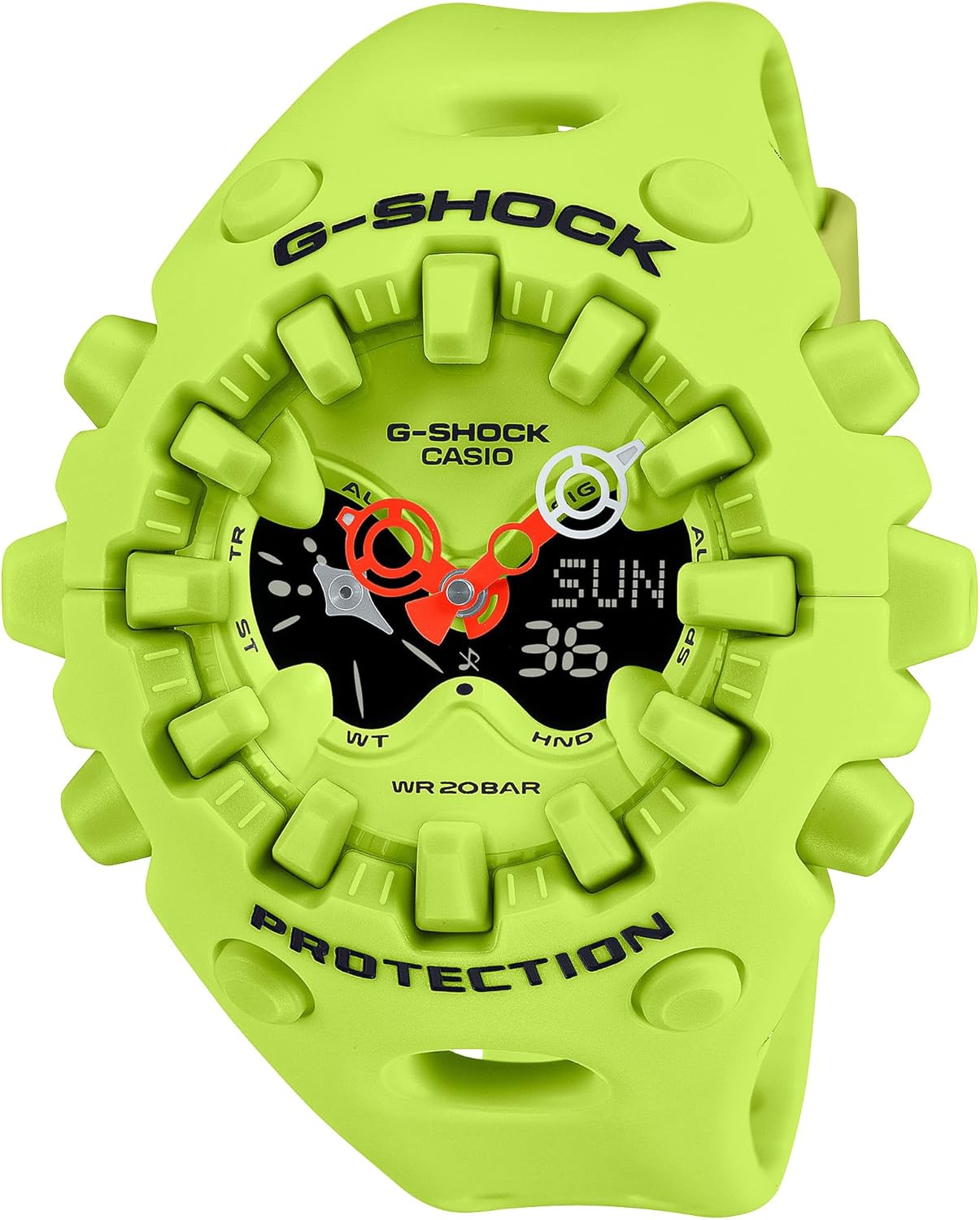 Reloj CASIO G-Shock GA-V01-9AJF en color amarillo, resistente y moderno.