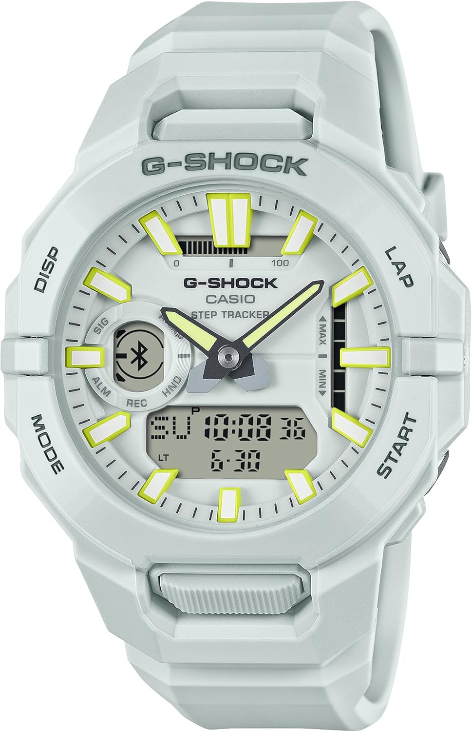 Reloj CASIO G-Shock GBA-950-7AJF en color blanco con tecnología Bluetooth