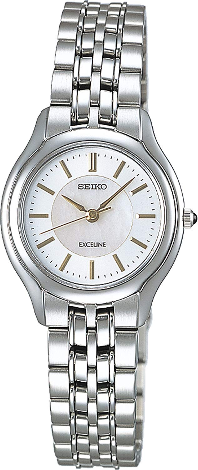 Reloj SEIKO EXCELINE SWDL099 para damas con dial de nácar blanco
