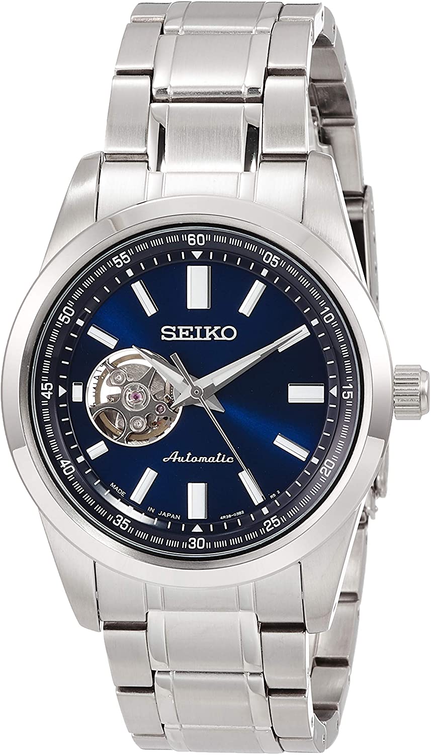 Reloj mecánico SEIKO SCVE051 con diseño Open Heart