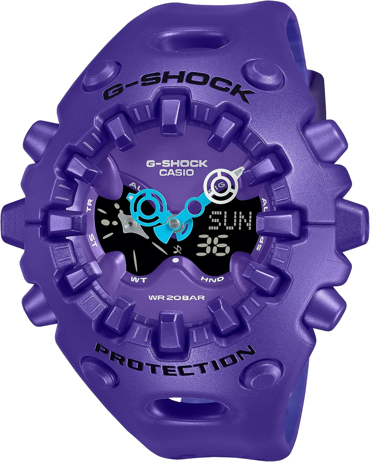 Reloj CASIO G-Shock GA-V01-2AJF en color púrpura con diseño resistente