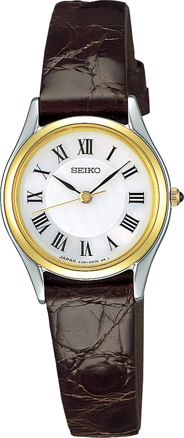 Reloj SEIKO EXCELINE SWDL162 Ladies con dial de mariposa blanca