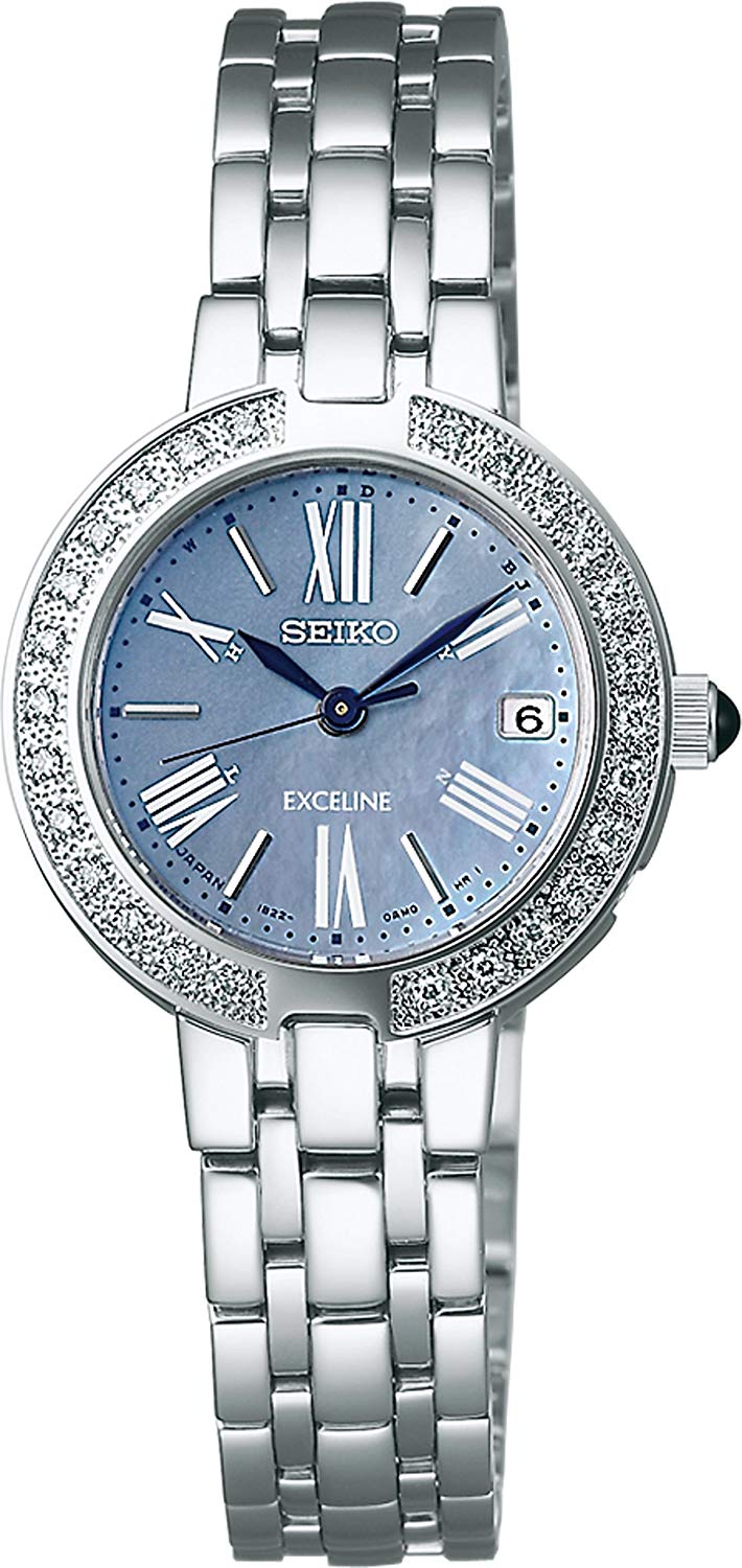 Reloj SEIKO EXCELINE Curve SWCW007 con cristal de zafiro y diseño elegante