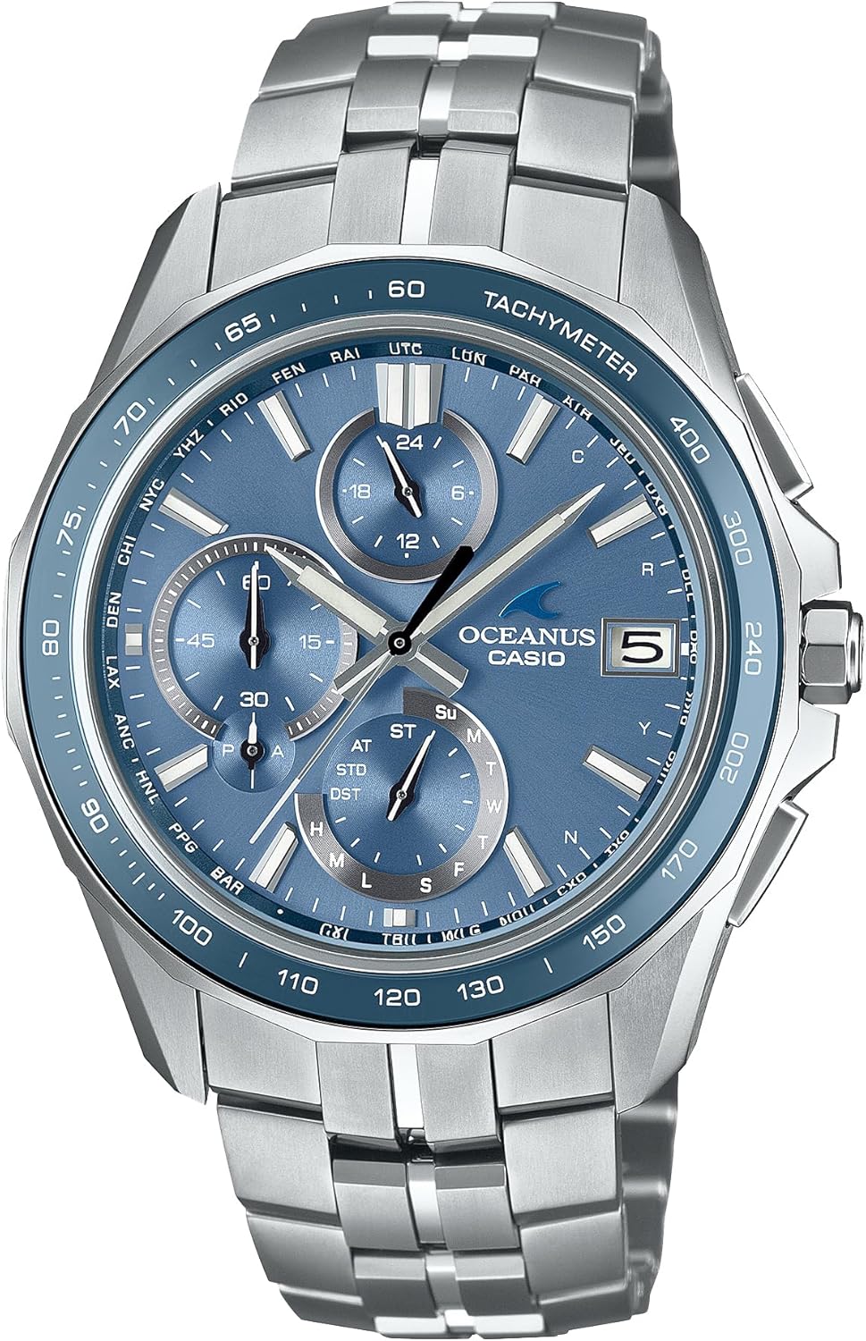 Reloj CASIO Oceanus Manta OCW-S7000E-2AJF con cristal de zafiro y tecnología solar